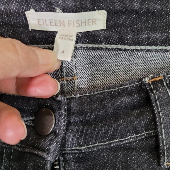 Eileen Fisher Dark Wash Skinny Jeans Woman's Sz 4 - Picture 6 of 7